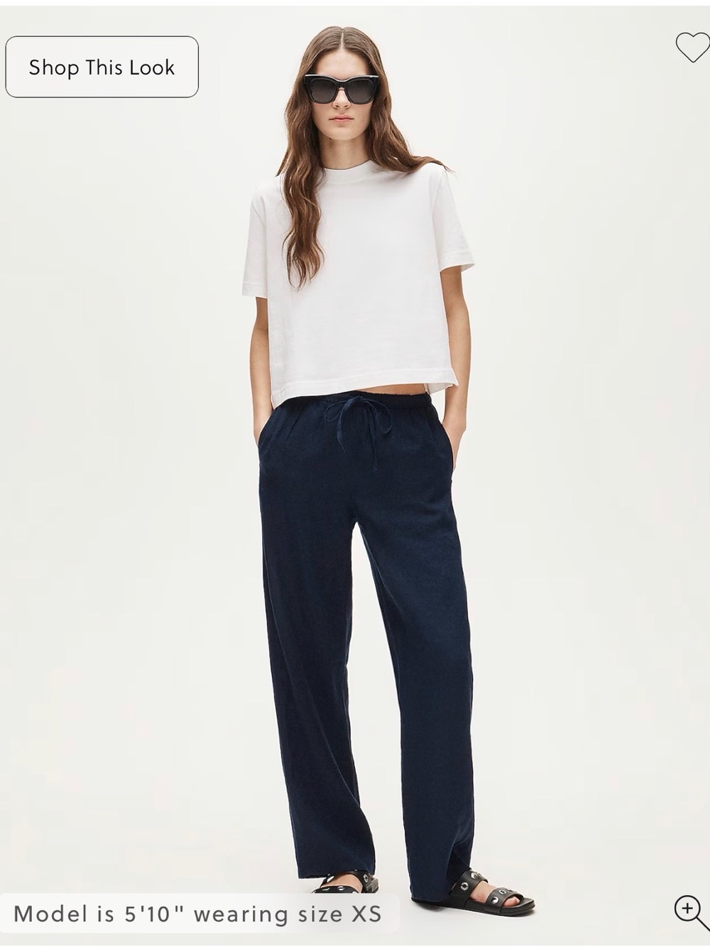 J Crew Navy Drawstring Linen Pants